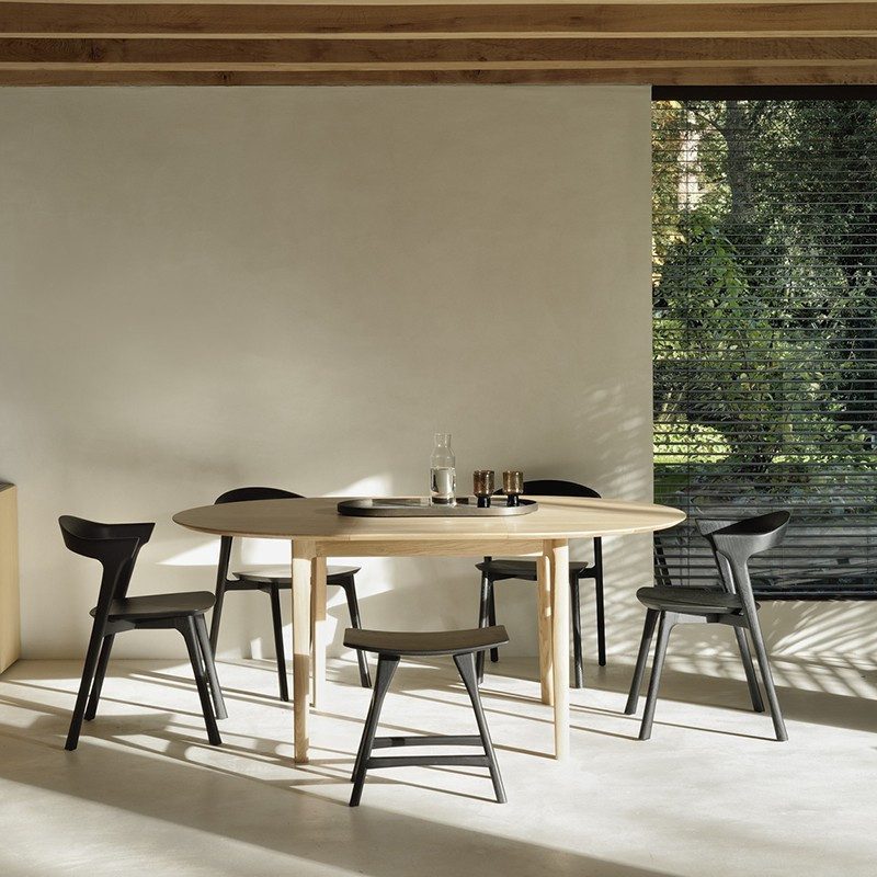 實木餐桌, 比利時原木實木家具｜Ethnicraft, 極簡設計家具 Bok 中開延伸圓桌-11